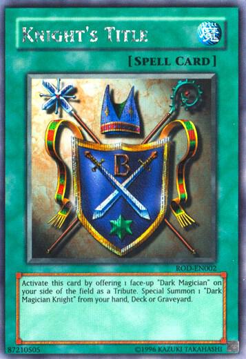 Knight's Title (Reshef of Destruction) (Secret Rare) trading card from Yu-Gi-Oh! Video Game Promotional Cards Knight's Title (Reshef of Destruction) (Secret Rare) - Yu-Gi-Oh! Video Game Promotional Cards YuGiOh trading card