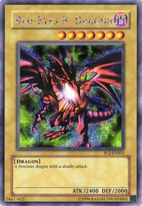 Red-Eyes B. Dragon - Power of Chaos: Joey the Passion (PCJ) #PCJ-EN001 - Prismatic Secret Rare YuGiOh Trading Card