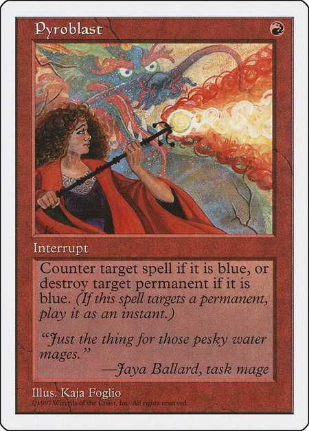Pyroblast - Fifth Edition Magic: The Gathering trading card