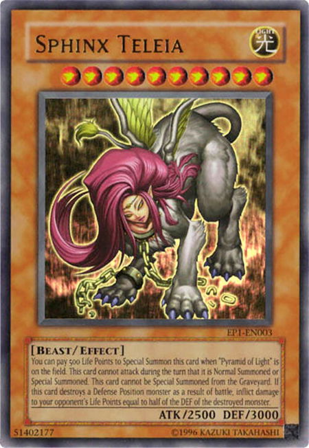 Sphinx Teleia - Yu-Gi-Oh! Movie Exclusive Pack YuGiOh trading card