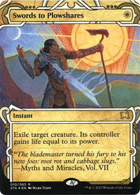 Swords to Plowshares (Foil Etched) - Strixhaven: Mystical Archives (STA) #10 - Rare Magic: The Gathering Trading Card