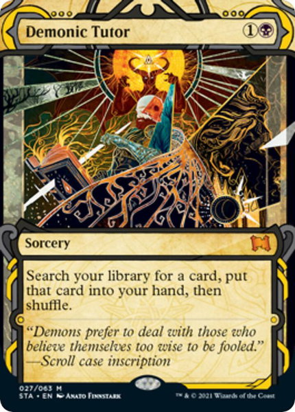 Demonic Tutor trading card from Strixhaven: Mystical Archives Demonic Tutor - Strixhaven: Mystical Archives Magic: The Gathering trading card