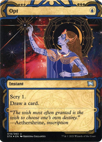 Opt (Foil Etched) trading card from Strixhaven: Mystical Archives Opt (Foil Etched) - Strixhaven: Mystical Archives Magic: The Gathering trading card