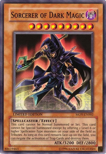 Sorcerer of Dark Magic trading card from Yu-Gi-Oh! The Movie Promo Set Sorcerer of Dark Magic - Yu-Gi-Oh! The Movie Promo Set YuGiOh trading card