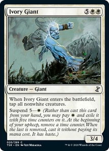 Ivory Giant - Time Spiral: Remastered (TSR) #20 - Common Magic: The Gathering Trading Card