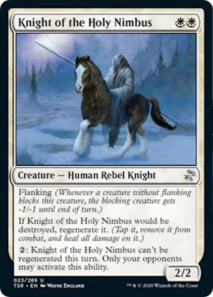 Knight of the Holy Nimbus trading card from Time Spiral: Remastered Knight of the Holy Nimbus - Time Spiral: Remastered Magic: The Gathering trading card