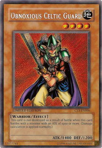Obnoxious Celtic Guard - 2004 Collectors Tin (CT1) #CT1-EN006 - Secret Rare YuGiOh Trading Card