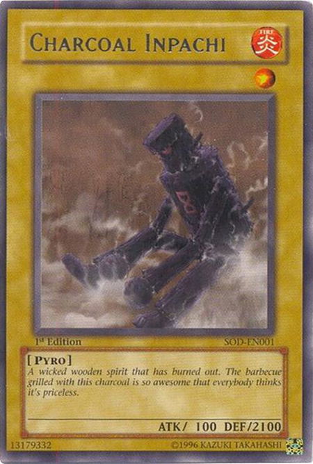 Charcoal Inpachi trading card from Soul of the Duelist Charcoal Inpachi - Soul of the Duelist YuGiOh trading card