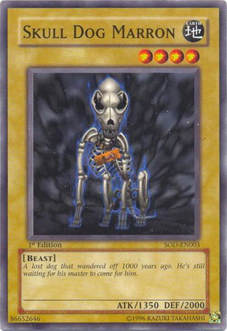 Skull Dog Marron - Soul of the Duelist YuGiOh trading card