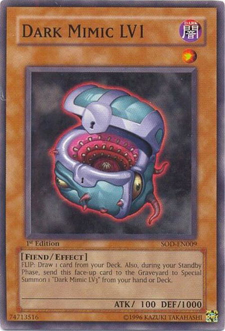 Dark Mimic LV1 - Soul of the Duelist YuGiOh trading card