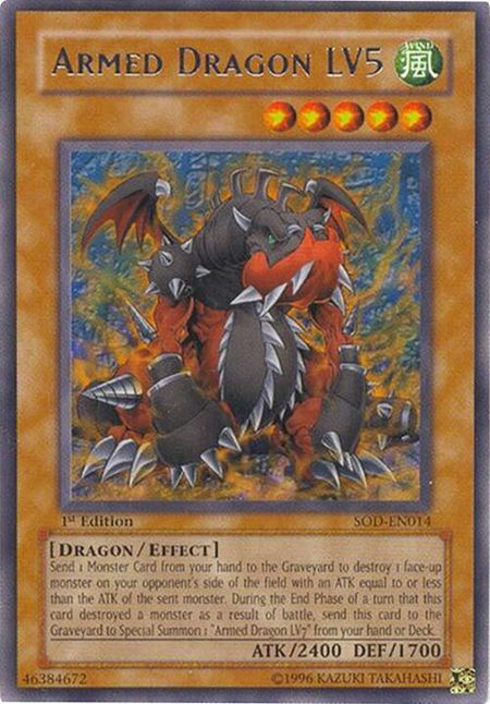 Armed Dragon LV5 - Soul of the Duelist YuGiOh trading card