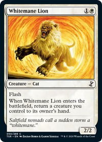Whitemane Lion - Time Spiral: Remastered (TSR) #50 - Common Magic: The Gathering Trading Card
