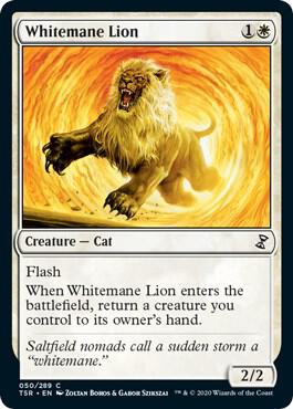 Whitemane Lion - Time Spiral: Remastered Magic: The Gathering trading card