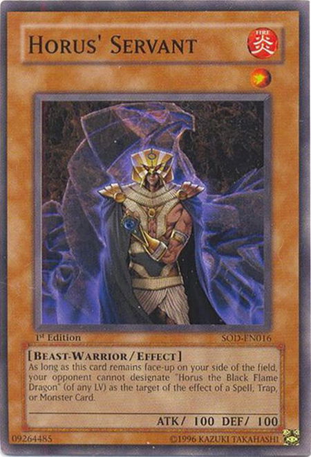 Horus' Servant - Soul of the Duelist YuGiOh trading card
