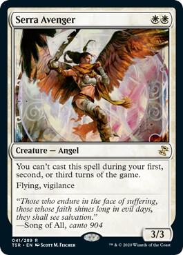 Serra Avenger trading card from Time Spiral: Remastered Serra Avenger - Time Spiral: Remastered Magic: The Gathering trading card
