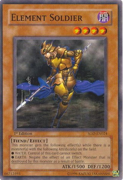 Element Soldier trading card from Soul of the Duelist Element Soldier - Soul of the Duelist YuGiOh trading card