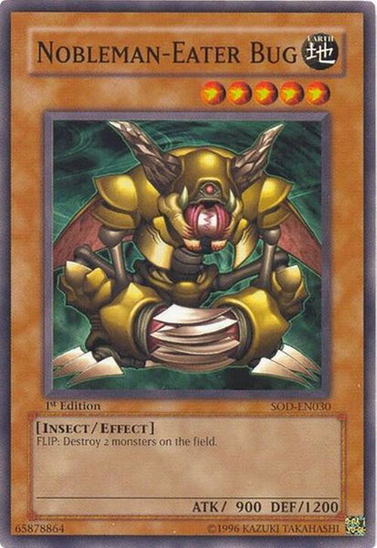 Nobleman-Eater Bug trading card from Soul of the Duelist Nobleman-Eater Bug - Soul of the Duelist YuGiOh trading card