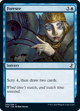 Foresee trading card from Time Spiral: Remastered Foresee - Time Spiral: Remastered Magic: The Gathering trading card