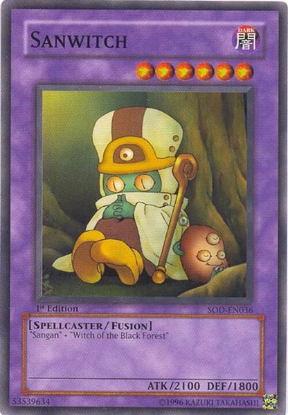 Sanwitch trading card from Soul of the Duelist Sanwitch - Soul of the Duelist YuGiOh trading card