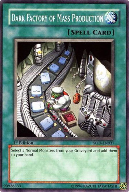 Dark Factory of Mass Production - Soul of the Duelist YuGiOh trading card