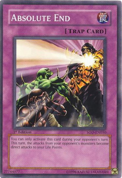 Absolute End trading card from Soul of the Duelist Absolute End - Soul of the Duelist YuGiOh trading card