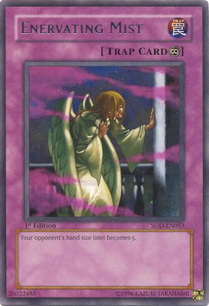 Enervating Mist trading card from Soul of the Duelist Enervating Mist - Soul of the Duelist YuGiOh trading card