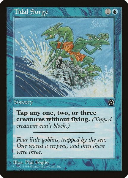 Tidal Surge trading card from Portal Second Age Tidal Surge - Portal Second Age Magic: The Gathering trading card