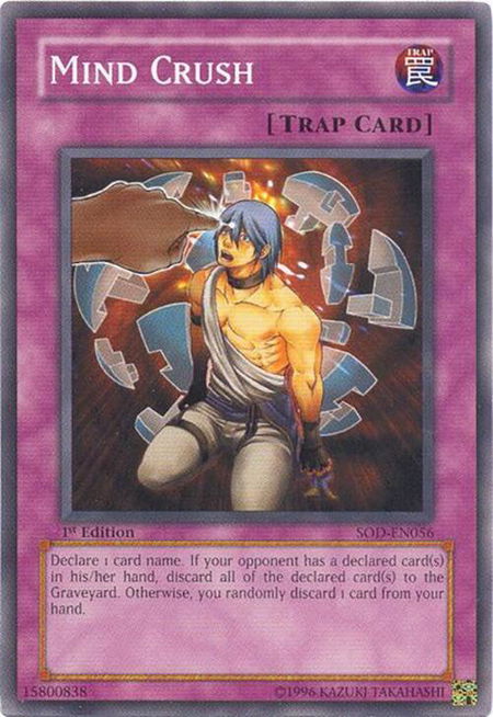 Mind Crush - Soul of the Duelist YuGiOh trading card