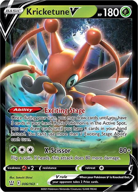 Kricketune V - SWSH05: Battle Styles Pokémon trading card