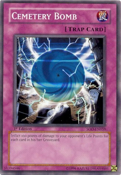 Cemetery Bomb trading card from Soul of the Duelist Cemetery Bomb - Soul of the Duelist YuGiOh trading card