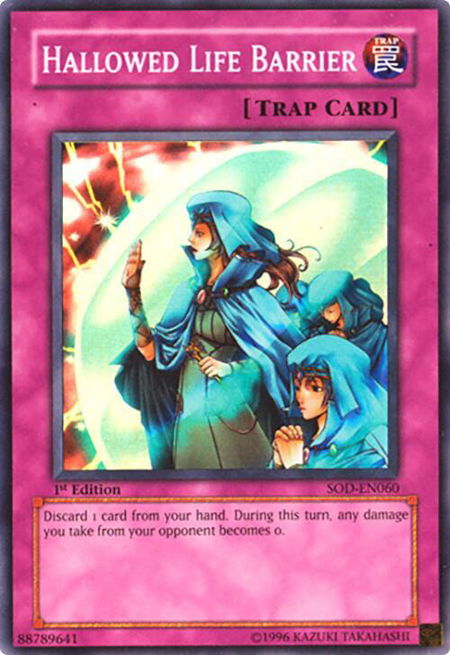Hallowed Life Barrier - Soul of the Duelist YuGiOh trading card