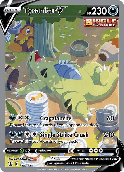 Tyranitar V (Alternate Full Art) - SWSH05: Battle Styles Pokémon trading card