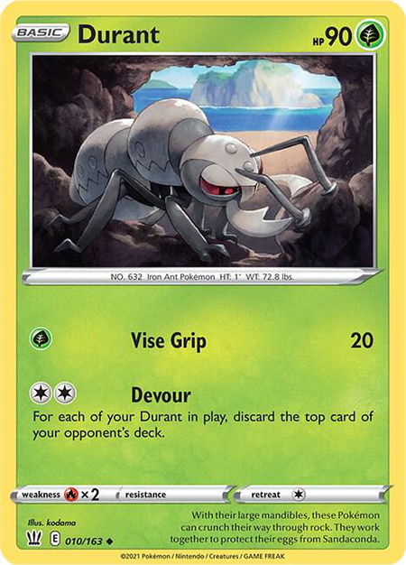 Durant - SWSH05: Battle Styles Pokémon trading card