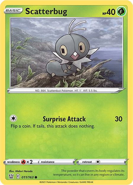 Scatterbug - SWSH05: Battle Styles Pokémon trading card