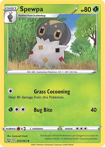 Spewpa - SWSH05: Battle Styles Pokémon trading card