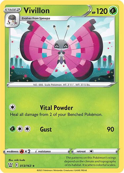 Vivillon - SWSH05: Battle Styles Pokémon trading card