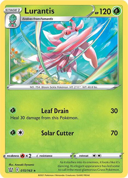 Lurantis trading card from SWSH05: Battle Styles Lurantis - SWSH05: Battle Styles Pokémon trading card
