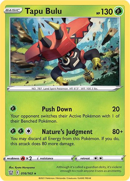 Tapu Bulu - SWSH05: Battle Styles Pokémon trading card