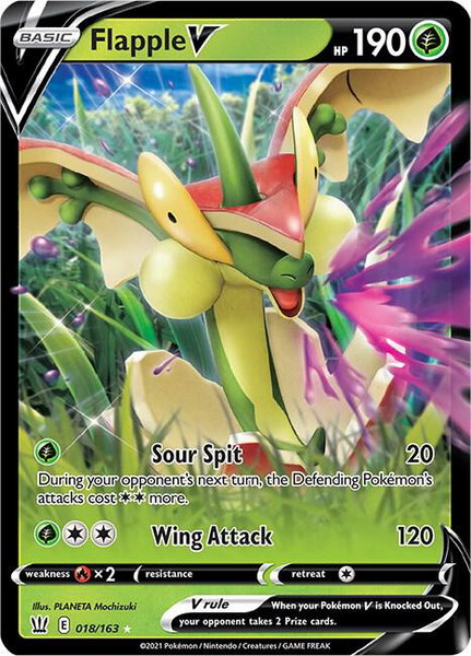 Flapple V - SWSH05: Battle Styles Pokémon trading card