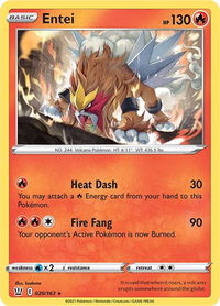 Entei - SWSH05: Battle Styles (SWSH05) #020/163 - Holo Rare Pokémon Trading Card