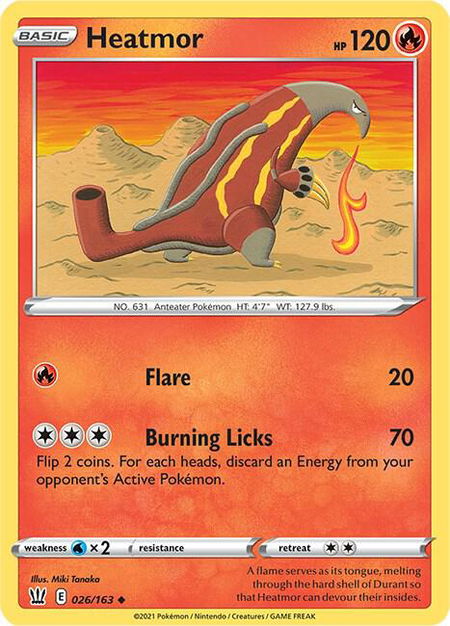 Heatmor - SWSH05: Battle Styles Pokémon trading card