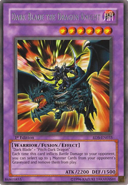 Dark Blade the Dragon Knight - Rise of Destiny YuGiOh trading card