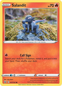 Salandit - SWSH05: Battle Styles (SWSH05) #027/163 - Common Pokémon Trading Card