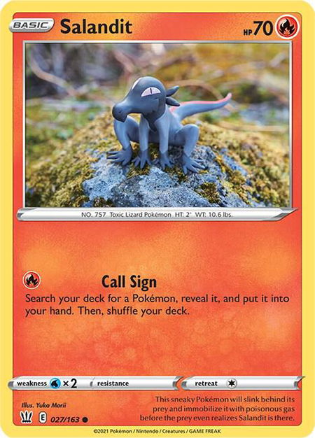 Salandit - SWSH05: Battle Styles Pokémon trading card