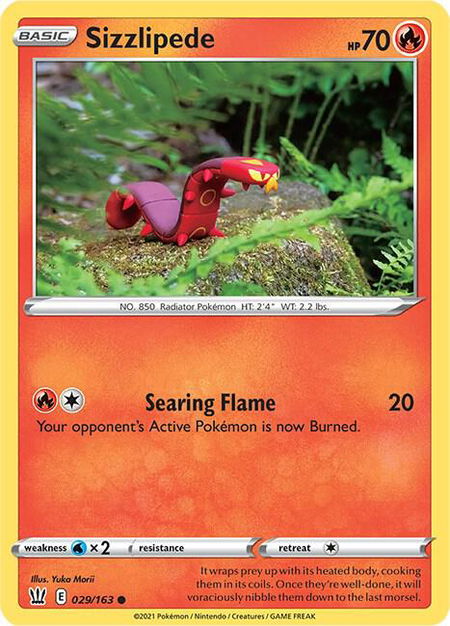 Sizzlipede - SWSH05: Battle Styles Pokémon trading card