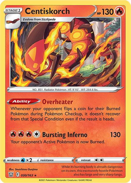Centiskorch - SWSH05: Battle Styles Pokémon trading card