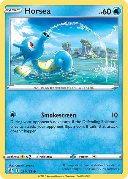 Horsea - SWSH05: Battle Styles Pokémon trading card