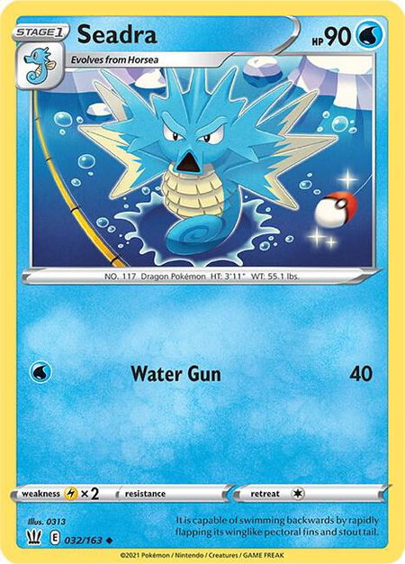 Seadra - SWSH05: Battle Styles Pokémon trading card