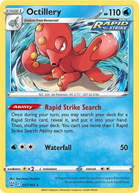 Octillery - SWSH05: Battle Styles (SWSH05) #037/163 - Holo Rare Pokémon Trading Card