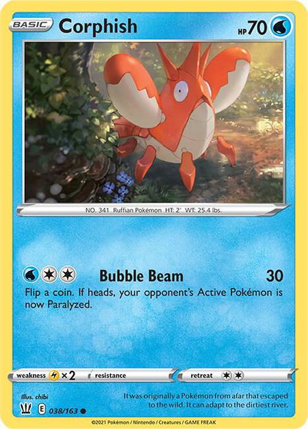 Corphish - SWSH05: Battle Styles Pokémon trading card
